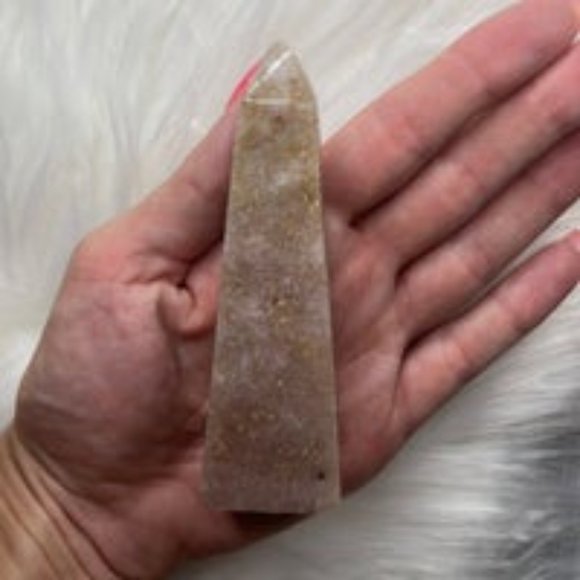 Druzy Pink Amethyst Obelisk - Picture 11 of 13